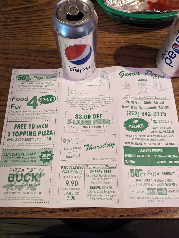 Genoa Pizza Menu image 2